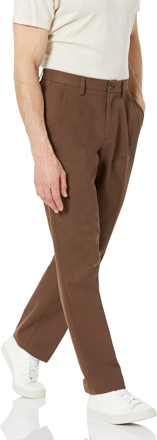 Men's Classic-Fit Wrinkle-Resistant Pleated Chino Pant