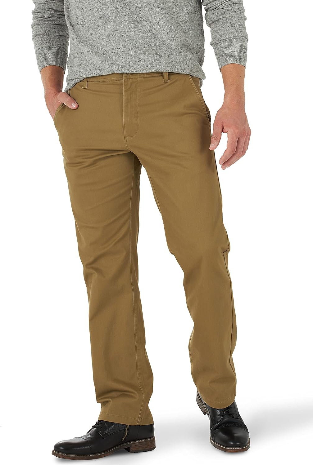 Men's Flat Front Regular Straight Pant